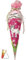 BASTELSET Schultüte - Einhorn 50 cm - mit Holzspitze - Zuckertüte Roth - ALLE Größen - 6 eckig Mädchen Pferde Blumen Einhörner
