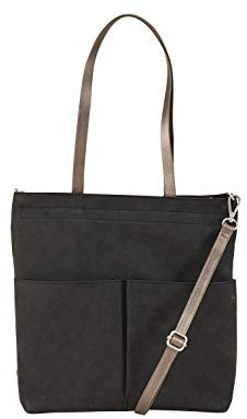 s.Oliver RED LABEL Damen Shopper mit Kontrast-Details black 1