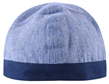 Battle-Merchant Wikinger Birka Kappe mit Fischgrätmuster - Mittelalter LARP Mütze Hut Kopfbedeckung Haube (Blau, M)