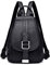AGDLLYD Damen Rucksack Leder - 2 in 1 Daypack und Schultertasche für Schule, Arbeit und Reise - Große Kapazität, Mehrere Taschen, Leicht und Modisch (Schwarz)