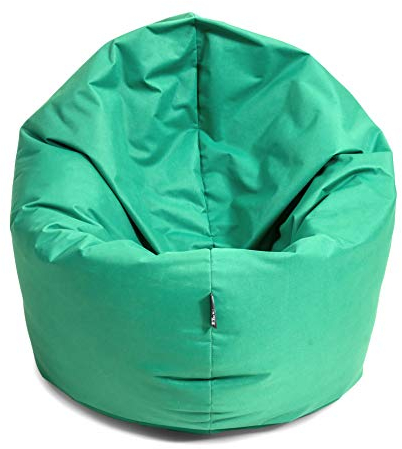 BuBiBag Sitzsack L - XXL 2 in 1 mit Füllung Sitzkissen Topfenform Bodenkissen Kissen Sessel BeanBag (145 cm Durchmesser, Pacific)