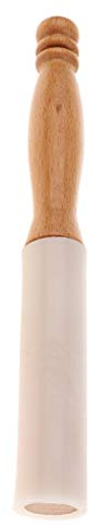 Durable Rubber Mallet Stick Wood Handle for Crystal Singing Bowl Accessory Clear Sound 24.2cm AOD