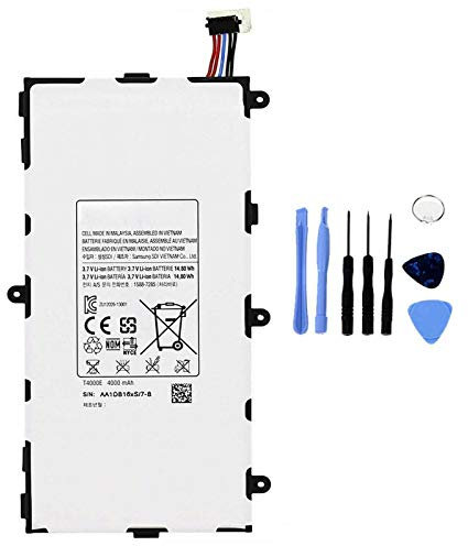 Batería compatible con Samsung Galaxy Tab 3 7.0 P3200 T4000E de alta capacidad 4000 mAh con kit de desmontaje incluido