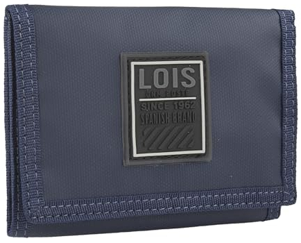 Lois - Portmonee Jungen Teenager, Geldbeutel Jugendliche Jungen, Portemonnaie Stoff, Geldbeutel Jungen, Portemonnaie Jungen Teenager - Robust & Stylisch, Marine Blau