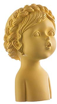 LZHLMCL Hauptornamente Mädchen Resin Crafts Ornamente Abstrakte Skulptur Wohnzimmer Home Figuren Zubehör Dekoration Gelb
