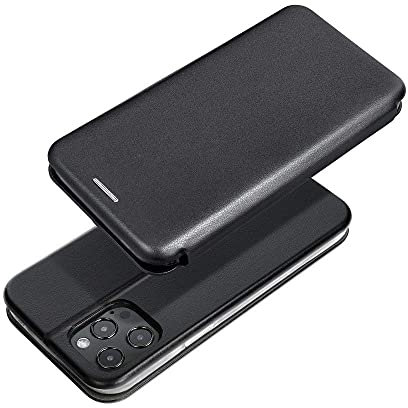 COFI 1453 Elegante Buch-Tasche Hülle Leder Optik Elegance Wallet Book-Style Schale kompaitbel mit Samsung Galaxy A32 4G (A325F) Schwarz
