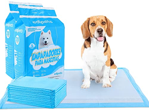 Edipets, Welpen Unterlagen, 60x60, PIPI Matten für Hunde, Welpenunterlagen, Puppy Pads, Trainingspads (40 Stück)