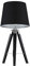 MiniSun | Modern Black Wood and Silver Chrome Table Lamp with a Black Tapered Light Shade | Table Lamps, Home Décor & Improvement Essential | Includes 6W LED Bulb [3000K Warm White]
