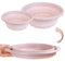 S.I.C Waschschüssel,wäschewanne,spülschüssel,Camping Schüssel,faltbar, Plastik,Platz sparen, ideal für Badezimmer, Küche, Terrasse, Garten, Thermostat-Gummi（12x31+13.5x37） cm, Rosa
