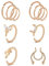 VF VFUN 18 Gauge Nose Hoop Rings - Stainless Steel Nostril Piercing Snake Nose Rings - Cartilage Hoop Earrings - Rose Gold