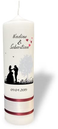 Hochzeitskerze Silhouette Brautpaar