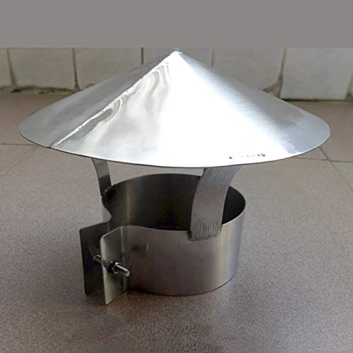 Protezione per uccelli Anti-corrente Verso il Basso, berretto da mucca Stainess SteeChimney, adatto per Tipi AFue, Vaso per copertura da pioggia e Neve, protezione per fue, 180 mm (110 mm)