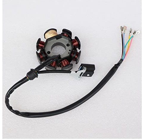 Motorrad Gleichrichter Lichtmaschine Stator 8-Spulen-5-Draht-Wechselstrom-Magneto-Stator Typ I Befestigungslöcher Für Motorrad CG150 162FMJ CG125 156FMI 157FMI