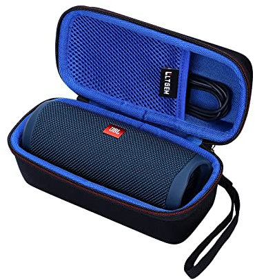 LTGEM Case for JBL Flip 6, 5, and Essential 2 Speaker - Portable Travel Case (Blue)