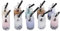 pistro 20 Pcs Resin Pearl Milk Tea Bottle Key Pendants Charms Bead Jewelry Decoration