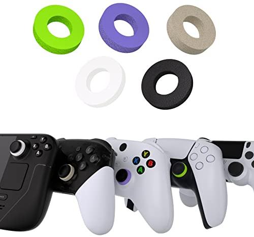 PlayVital Anelli Precisione Ammortizzatori Analogici Assistenza Mira per ps5,per ps4,per Xbox Series/One X S,per Xbox 360/Switch Pro Controller-5 Paia 5 Colori