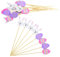 AWCIGG® 100 Stück Ostereier Hasen Cocktailspieße, Ostern Hölzerne Cocktail Zahnstocher, Lange Cocktail Picks, Osterdeko Partyspieße Cocktail Sticks für Ostern Hochzeit Geburtstag Party Dekoration