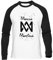 Marcus Und Martinus-Logo Unisex Weißes Baseball-T-Shirt Schwarz Langarm