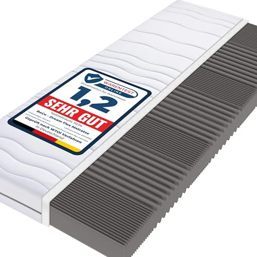 BeCo Komfortschaummatratze DreamFlex, 18 cm Komforthöhe für angenehm weichen Liegekomfort, Größe:180 x 200 cm, Härtegrad:H2 (0 kg - 100 kg)