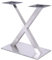 wanwanper Tischbeine Metall, X-Form Design Tischbeine aus Edelstahl, Tischgestell Tischfuß Möbelfuß für Couchtisch, Esstisch, Schreibtisch, Sitzbank, 72cm Höhe