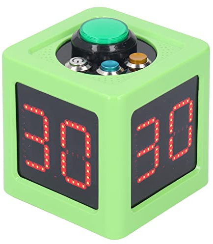 Minuterie De Cube, Minuterie De Productivité De 1,4 Pouce, Chronomètre à Compte à Rebours Numérique à 4 Côtés Pour les Casinos D'échecs De Poker Privés(Vert)