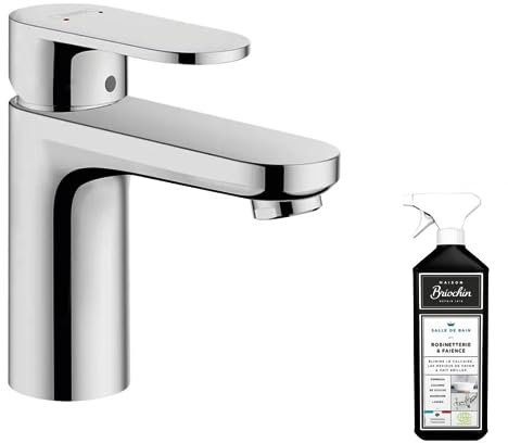 Mitigeur lavabo HANSGROHE 70 sans tirette ni vidage chrome + nettoyant Briochin