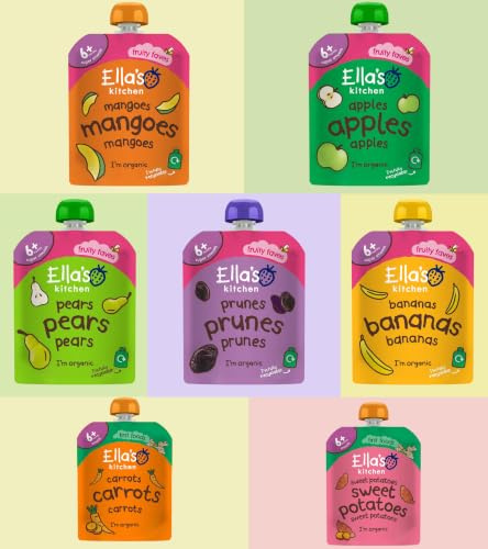 Ella's Kitchen First Tastes Mixed Case Selection Organic Baby Food from 6 month (7x70g)