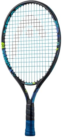HEAD Unisex-Youth Novak 19 Tennisschläger, Schwarz/Blau, 2-4 Jahre