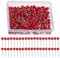 HUAZIZ 400 Stück Karte Nagel Pinnadeln, Rundkopf Stecknadeln, Kartennadel, Landkarte Pinnadeln, Karte Tacks Pins, Map Push Pins, Reißnagel, Metallischer Runder Kopf mit Edelstahlspitze, Rot, 4mm