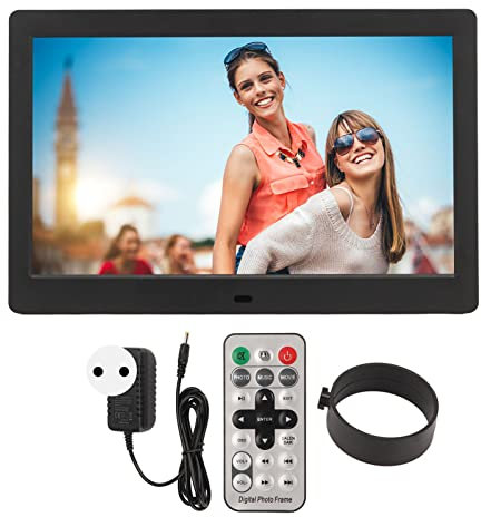 HD-Display, digitaler Bilderrahmen, TFT-Farb-LCD-Display mit Auflösung 1024 x 600, Übergangseffekte, kompatibel mit den meisten Dateiformaten,