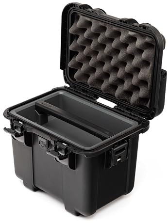 Nanuk T20 Top Loader Case for Cameras and Lenses with Lid Stay and Reinforced Metal Padlock Holes, PowerClaw Superior Latching System and Tray and Rigid Divider (Black)