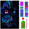 ARTULIO Diamond Painting Set - Schwarze Pantherin mit leuchtenden Blumen - 40x60 cm - Groß XXL - 5D Diamant Painting Bilder DIY, Diamond Painting Erwachsene