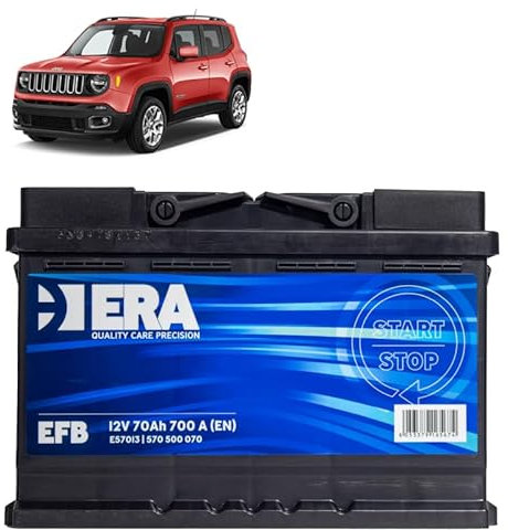 Batteria 70Ah EFB per Jeep Renegade 1.6 2.0 Mjt CRD gasolio 2014+