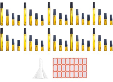 Loufy 40 piezas frascos rociadores pequeños frascos de perfume atomizador cosmético botella de vidrio pulverizador para viajes