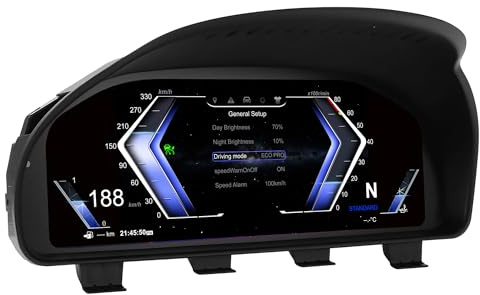 Komplett für BMW Tachometer LCD Instrument Digital für BMW F10 F11 F25 F03 F25 F26 F25 F15 F16 F12 F01 F02 Serie 5/7/X3/X4/X5 Original Display Cluster Armaturenbrett Digitaler Bildschirm (by HUD)
