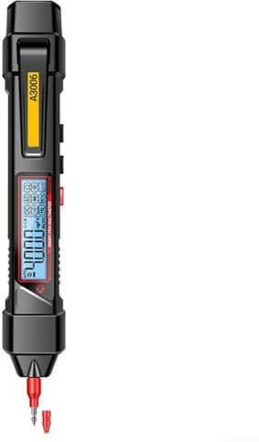 Multimetro multifunzione a penna A3006, interruttore a filo, schermo retroilluminato, punta penna rimovibile