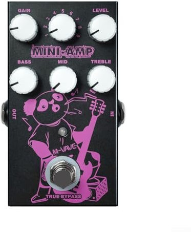 Lioaeust Z088DS3L262400V3QR51T0YF36 Pedale Effetto Simulazione Chitarra Preamplificatore, 9 Effetti Amplificatori Classici, Equalizzatore a 3 Bande, True Bypass, Viola
