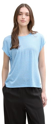Tom Tailor Denim Damen T-Shirt mit Streifenmuster