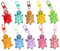 MZRAN Porte-clés pour femmes et filles, porte-clés tendance et lumineux en forme de tortues colorées, pendentif en alliage acrylique robuste, 10 couleurs, facile à utiliser, tenues élégantes, C150,