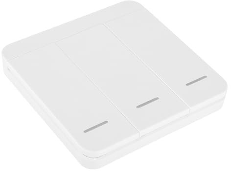 EPLZON Interrupteur d'éclairage sans fil 86 interrupteur de sécurité RF pour panneau mural sans câblage installation facile(3 Gang Commutateur)