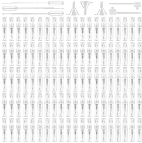 VEGOATY 100 unidades atomizador de perfume, botella pulverizadora de 2 ml, mini botellas de aerosol de viaje, embotellador, vacío, atomizador de perfume, muestras de fragancia, frascos para spray