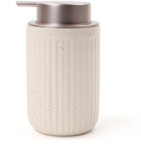 Soap Dispenser, 350ml Lotion Hand Pump Dispenser, Refillable Foam Dispenser for Lotions, Essential Oil, Liquid Soaps etc., Suitable for Bathroom Countertop Kitchen（Pockmarked Beige Liquid）