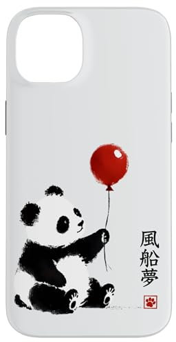 iPhone 14 Plus Japanese Aesthetic Sumi-e Panda Zen Ink Brush Art Case