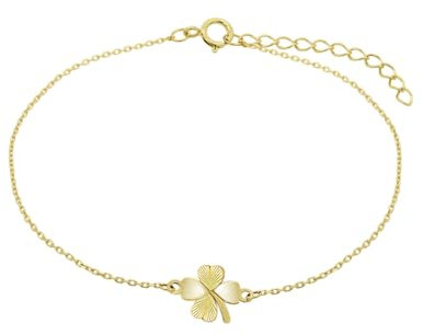 Time RoaD Halskette HIN00446/19 Gold Kleeblatt Damen, Gold, Sin Gema