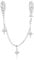 925 Sterling Silber Sicherheitskette für Pandora Armbänder, Sternenstrahl Stopper Silikonvers chluss Clip Charm