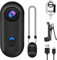 OBEST Action Cam,1080p HD fotocamera subacquea Sportiva 30M/98ft Impermeabile,Mini Action Cam 360° con TF da 256G,Telecamera Moto Portatile,Bodycam,Vlog Camera,Telecamera Casco Moto,Nero