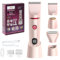 Bwaliffury Rasoir Electrique Femme,Tondeuse Femme Intime 3 en 1, Rasoir Électrique Femme avec Affichage LED & Socle,Sec et Humide IPX7, Tondeuse Maillot Femme, pour Bikini, Aisselles, Sourcils Visage
