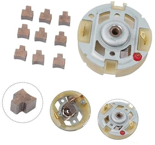 Wivplex Kompletter Satz RS550 Motorkohlebürstenhalter und 10 Ersatzbürsten, for Bosch,/ Bürstenhalter für Autolichtmaschine