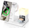 Estación de Carga Inductiva 6 en 1 Mejorada para Samsung con Despertador y Luz 3 Colores | Soporte Carga Inalámbrica 15W Rápida para Galaxy S25/S24/Z Fold6/Flip/Note, Watch Ultra/6/5 Pro, Galaxy Buds