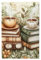 Cafemira chic Wooden Jigsaw Puzzle 1000 pcs,vintage-style books,steaming teacups,Adult puzzles game,Ideal for party game nights,Exercise your hands on skills,promote a warmer relationship,